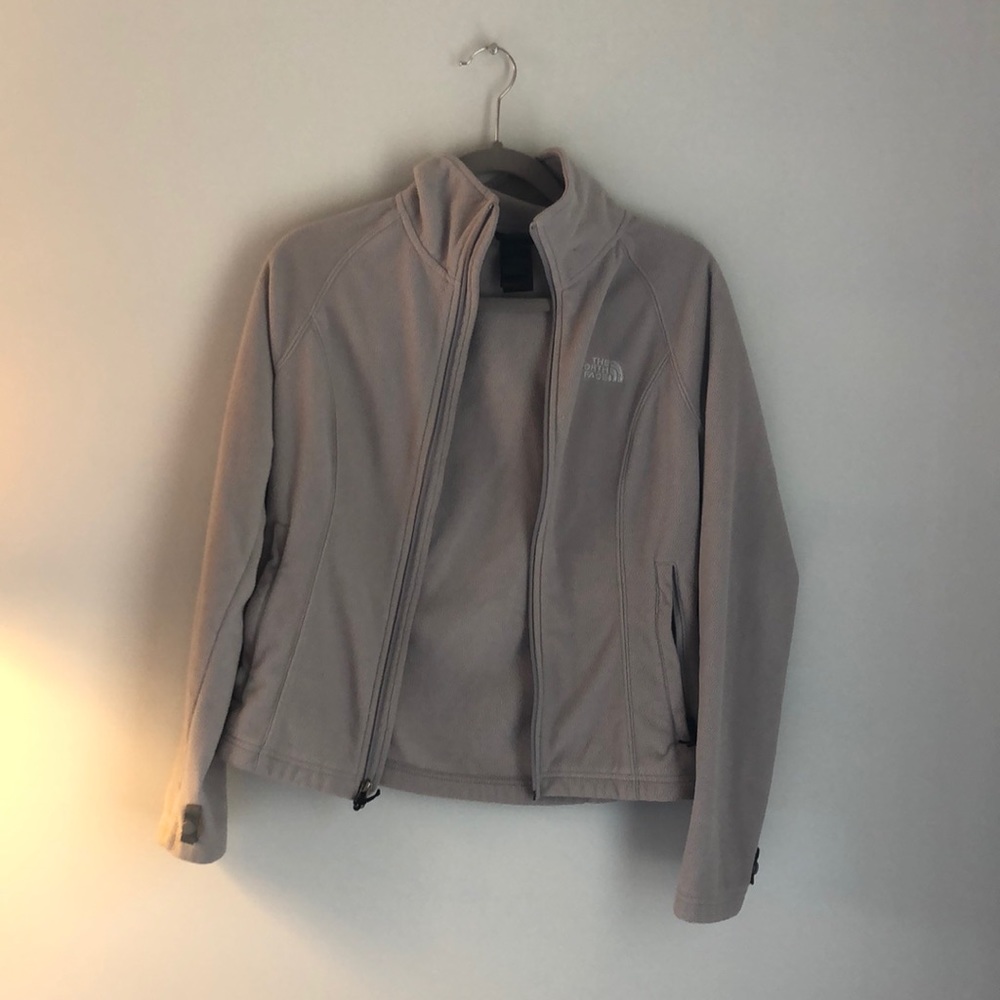 Gray North Face Fleece Zip-Up